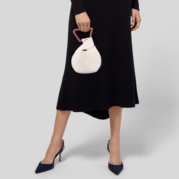 Mini Astrea Handle Bag Cult Gaia Authentic Chic Leather Unique Neutrals … - Picture 5 of 6